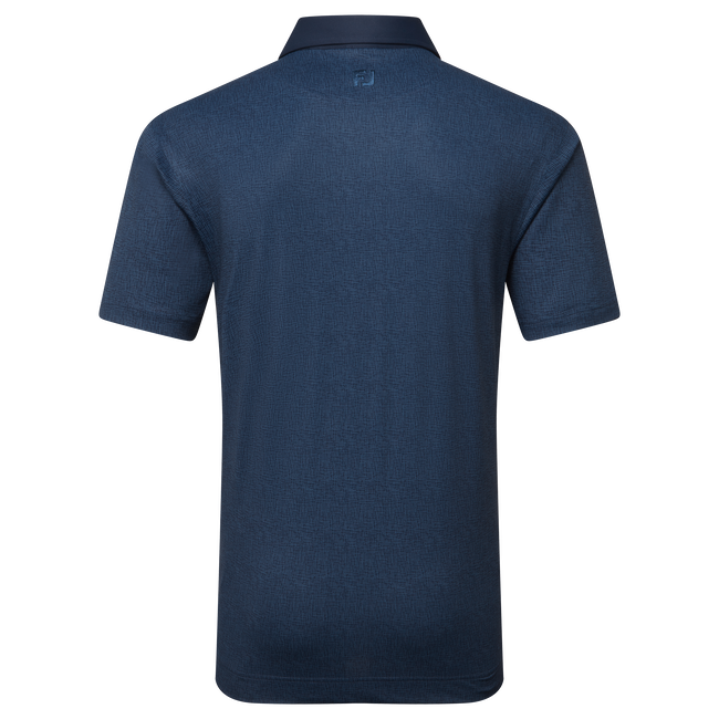 Polo en fil d'Ecosse impression texturée