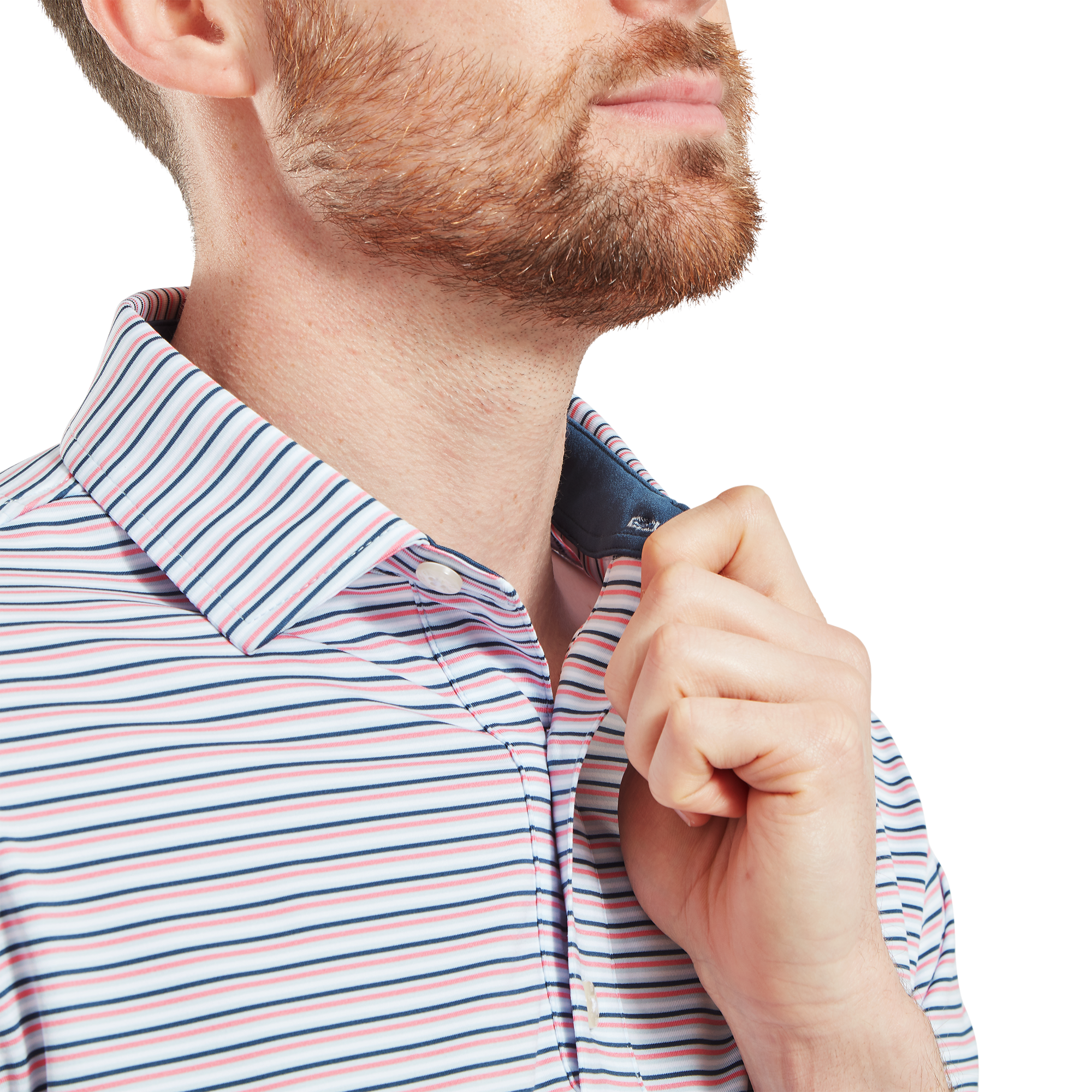 Polo en fil d'Ecosse &agrave; rayures