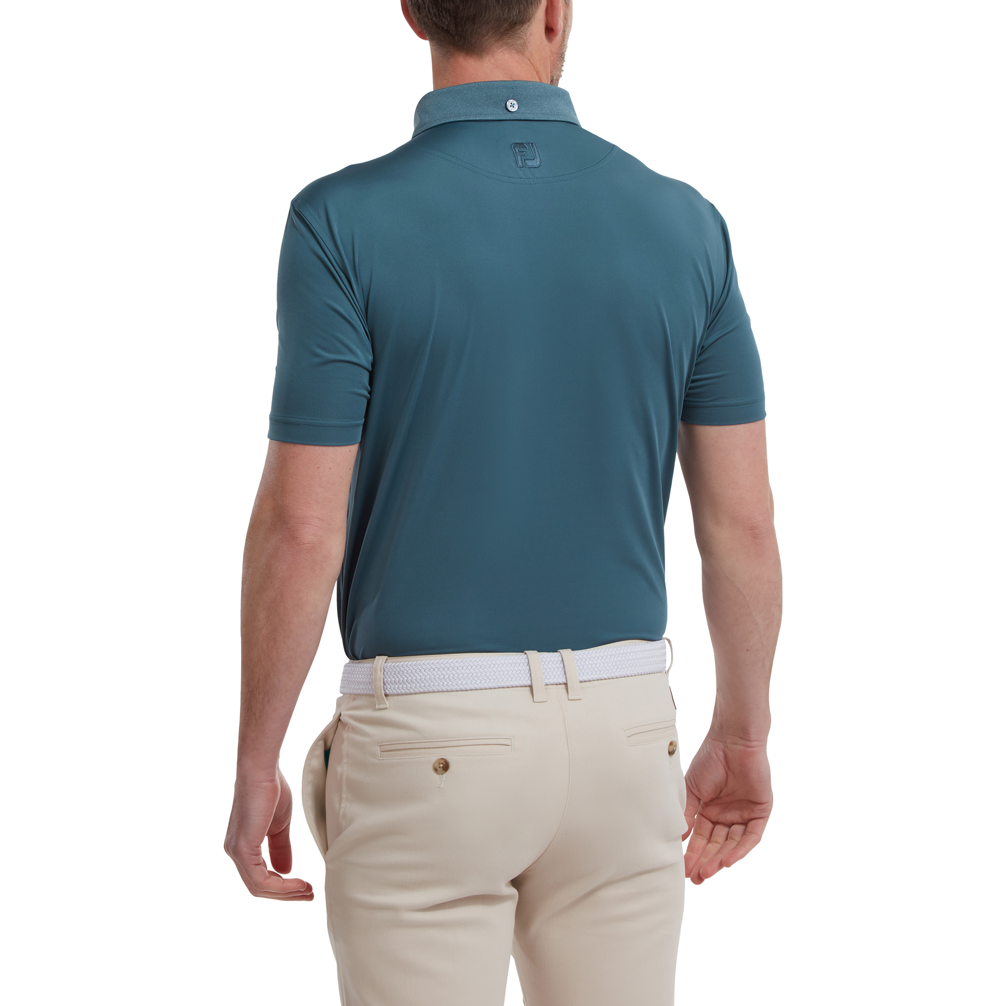 Polo en Fil d'Ecosse uni avec poche sur poitrine