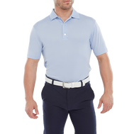 Polo Stretch Piqué uni avec col en tricot