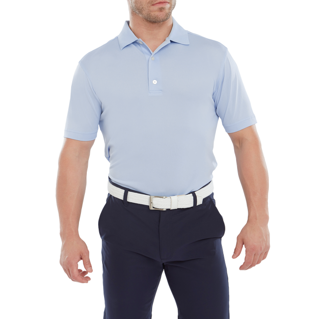 Polo Stretch Piqué uni avec col en tricot