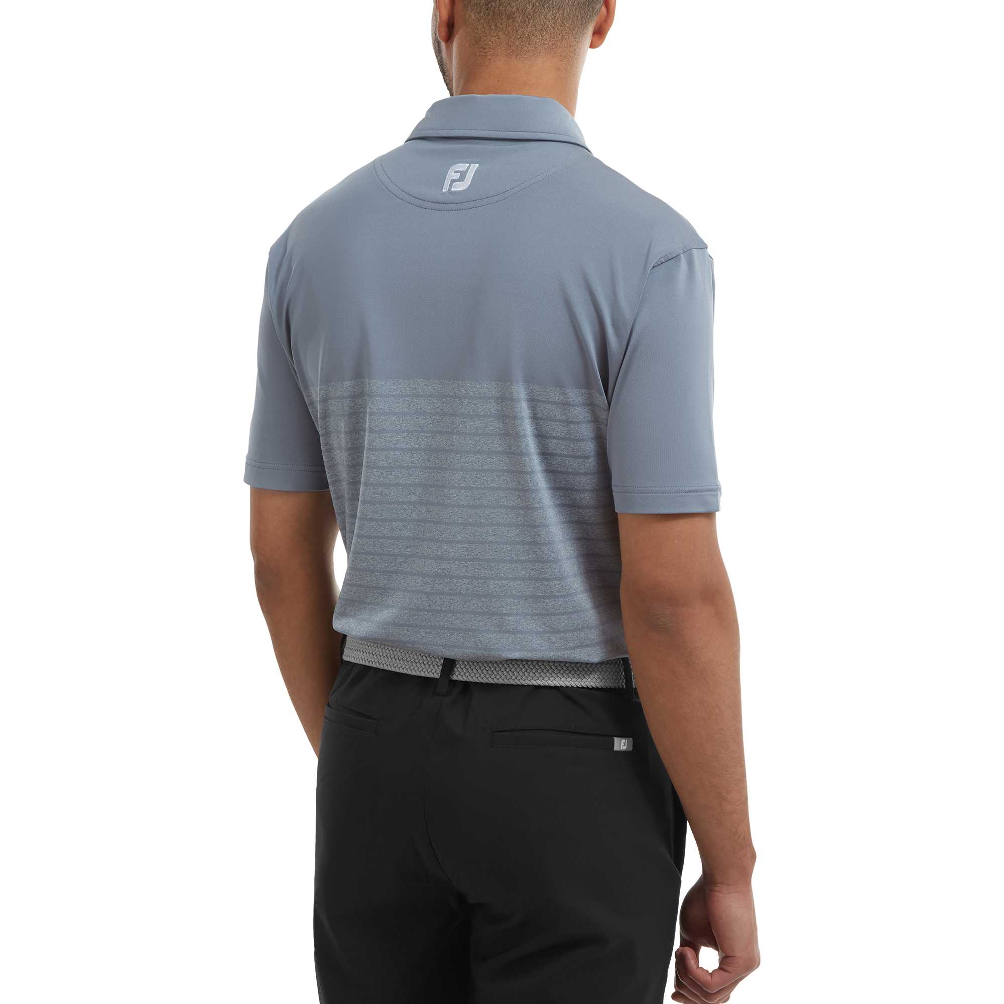 Polo en Fil d'Ecosse imprim&eacute;s rayures chin&eacute;es