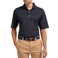 Stretch Piqué uni col tissé