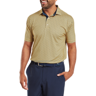 Polo en fil d'Ecosse imprimé Citron