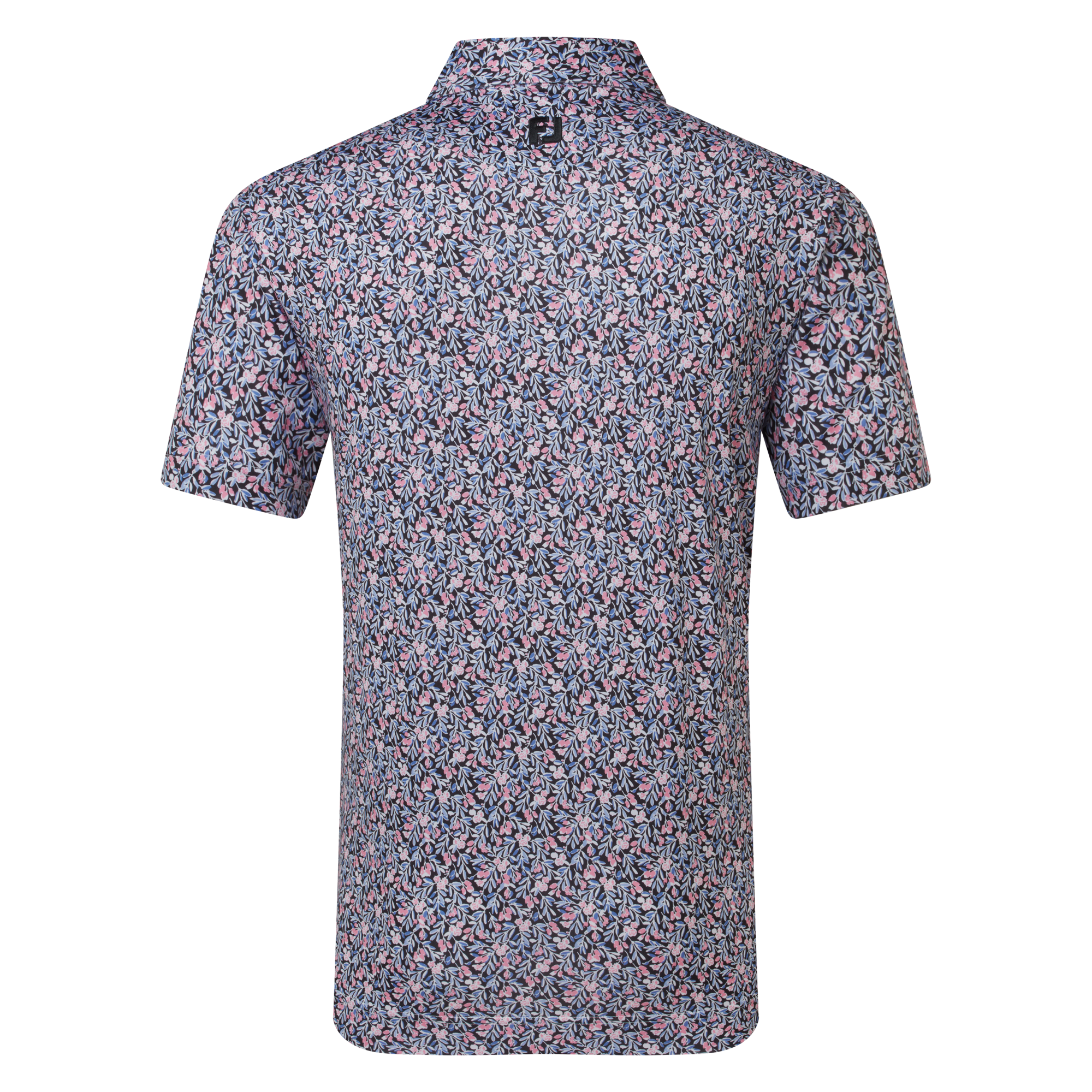 Polo en fil d'Ecosse imprim&eacute; floral