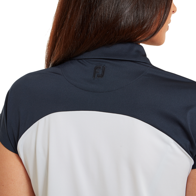 Polo à mancheron avec blocs de couleurs