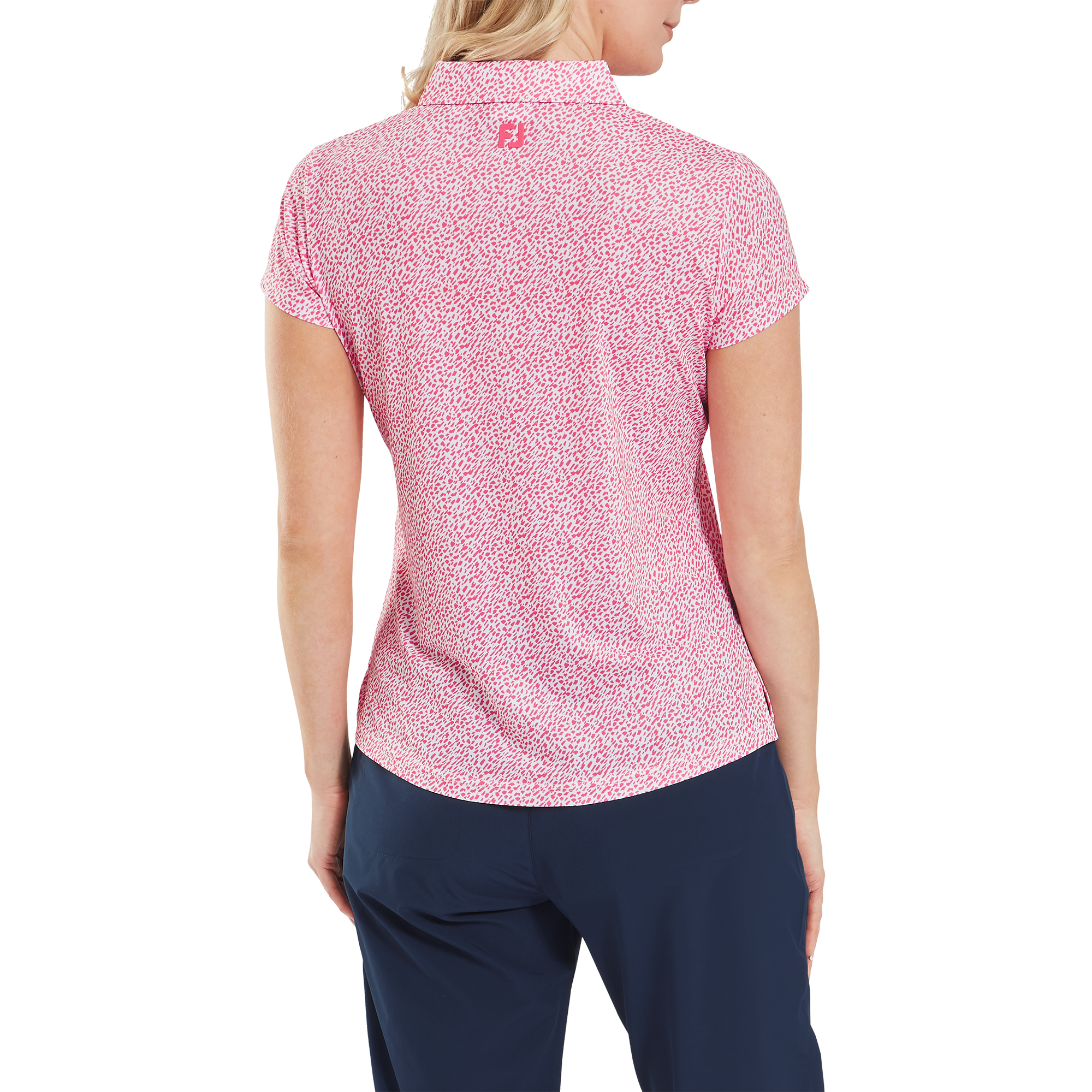 Polo en fil d'Ecosse &agrave; mancherons &agrave; imprim&eacute; animal