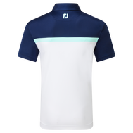 Polo Interlock avec blocs de couleurs