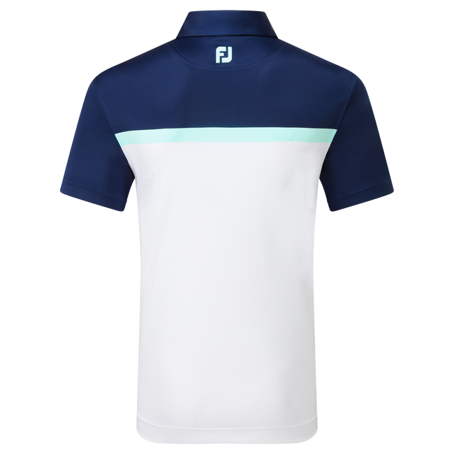 Polo Interlock avec blocs de couleurs