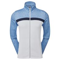Pullover Full-Zip blocs de couleurs & imprimé camouflage pour femme