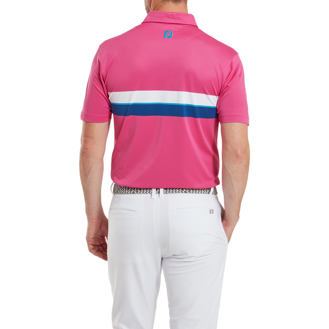 Polo piqué avec double bandes sur poitrine