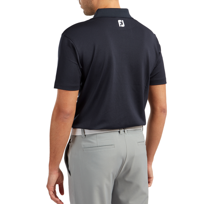 Polo Stretch Piqué uni avec col en tricot