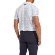 Polo en fil d'Ecosse imprimé fanions