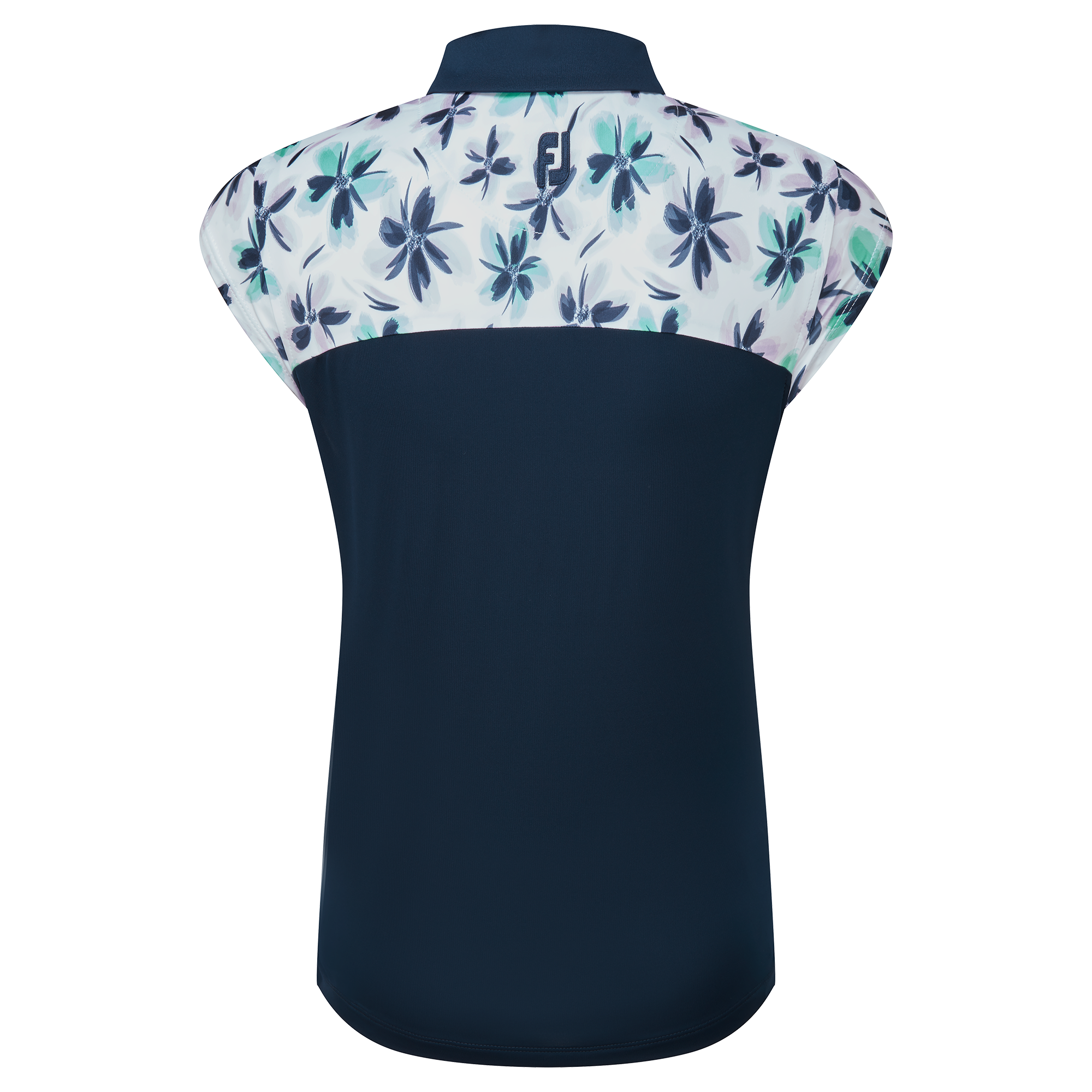 Polo avec haut fleuri en fil d'Ecosse