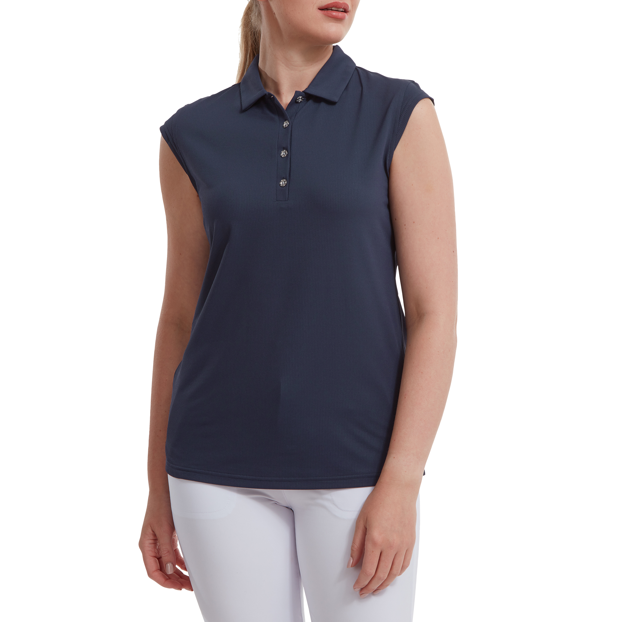 Polo en tricot c&ocirc;tel&eacute; &agrave; mancherons