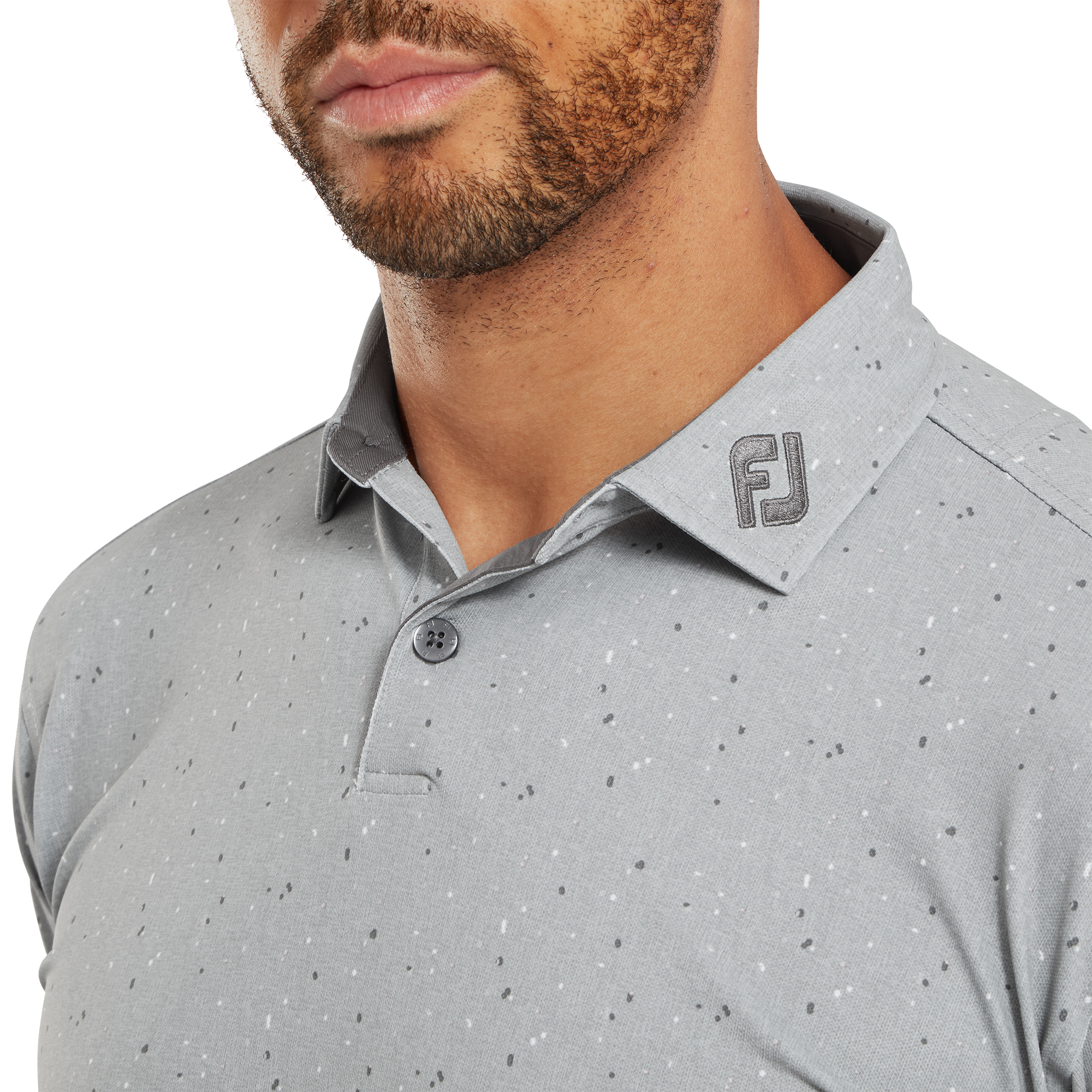 Polo piqu&eacute; avec texture Tweed