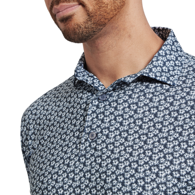 Polo en fil d'Ecosse impression florale