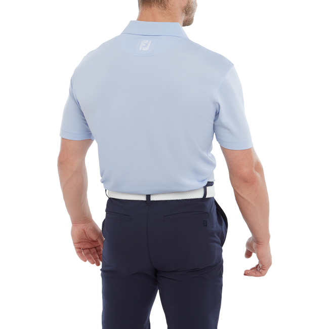 Polo Stretch Piqué uni avec col en tricot