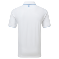 Polo piqué uni avec rayure sur le col