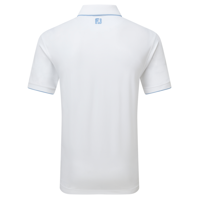 Polo piqué uni avec rayure sur le col