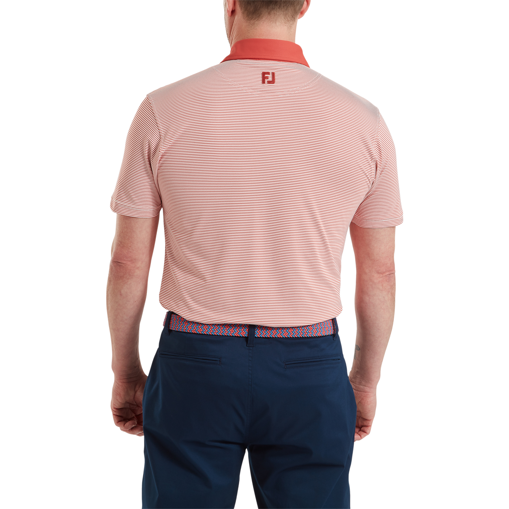 Polo piqu&eacute; &agrave; rayures fines