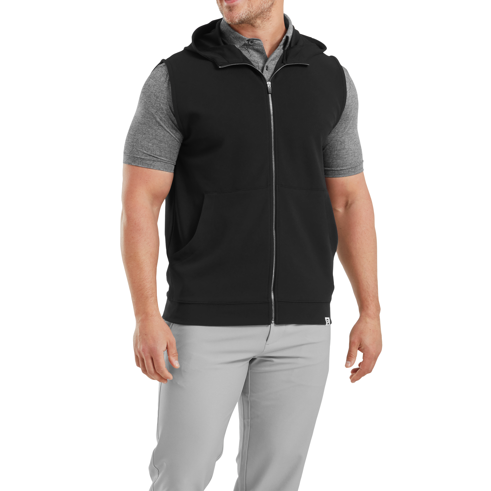 Hoodie sans manche full-zip