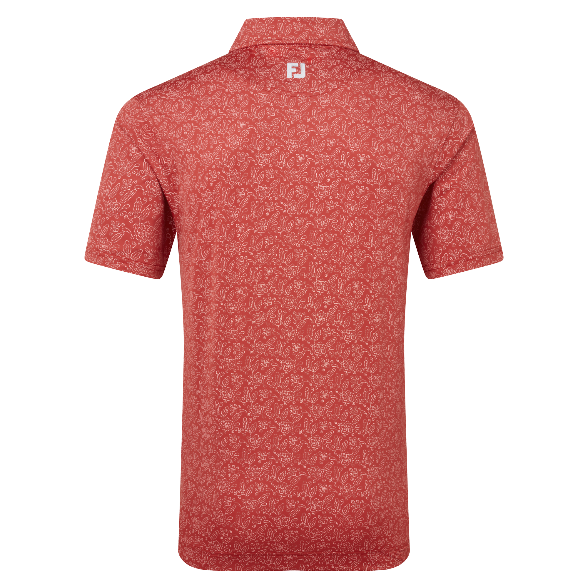 Polo en fil d'Ecosse imprim&eacute; fleuri