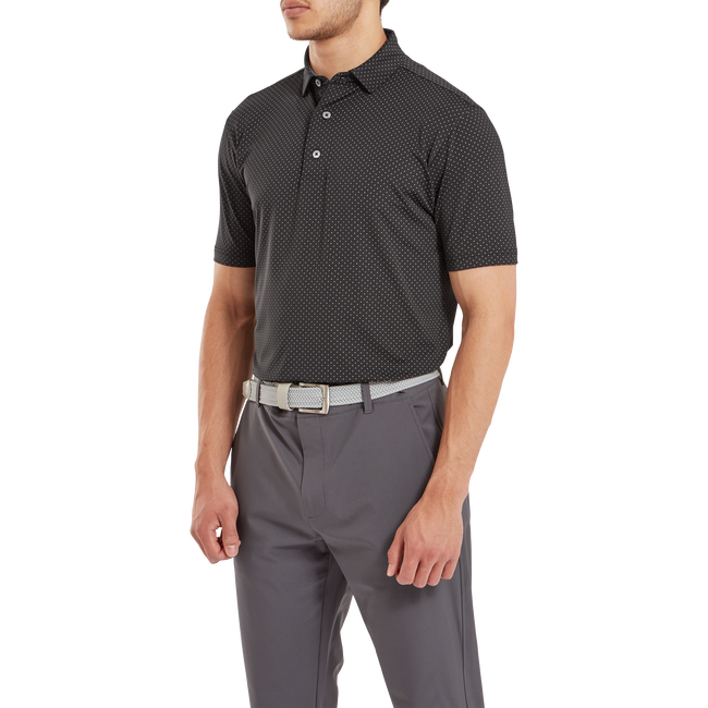 Polo en fil d'Ecosse imprimé points