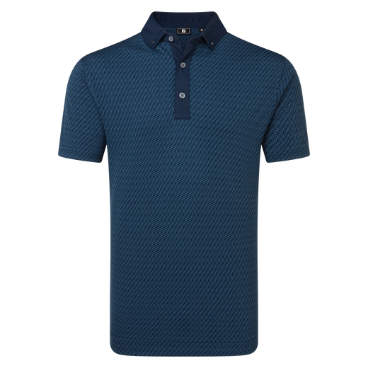 Polo Jacquard imprim&eacute; g&eacute;om&eacute;trique