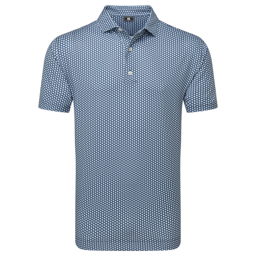 Polo en fil d'Ecosse imprim&eacute; pied de poule