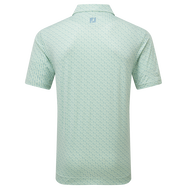 Polo en fil d'Ecosse imprimé silhouette