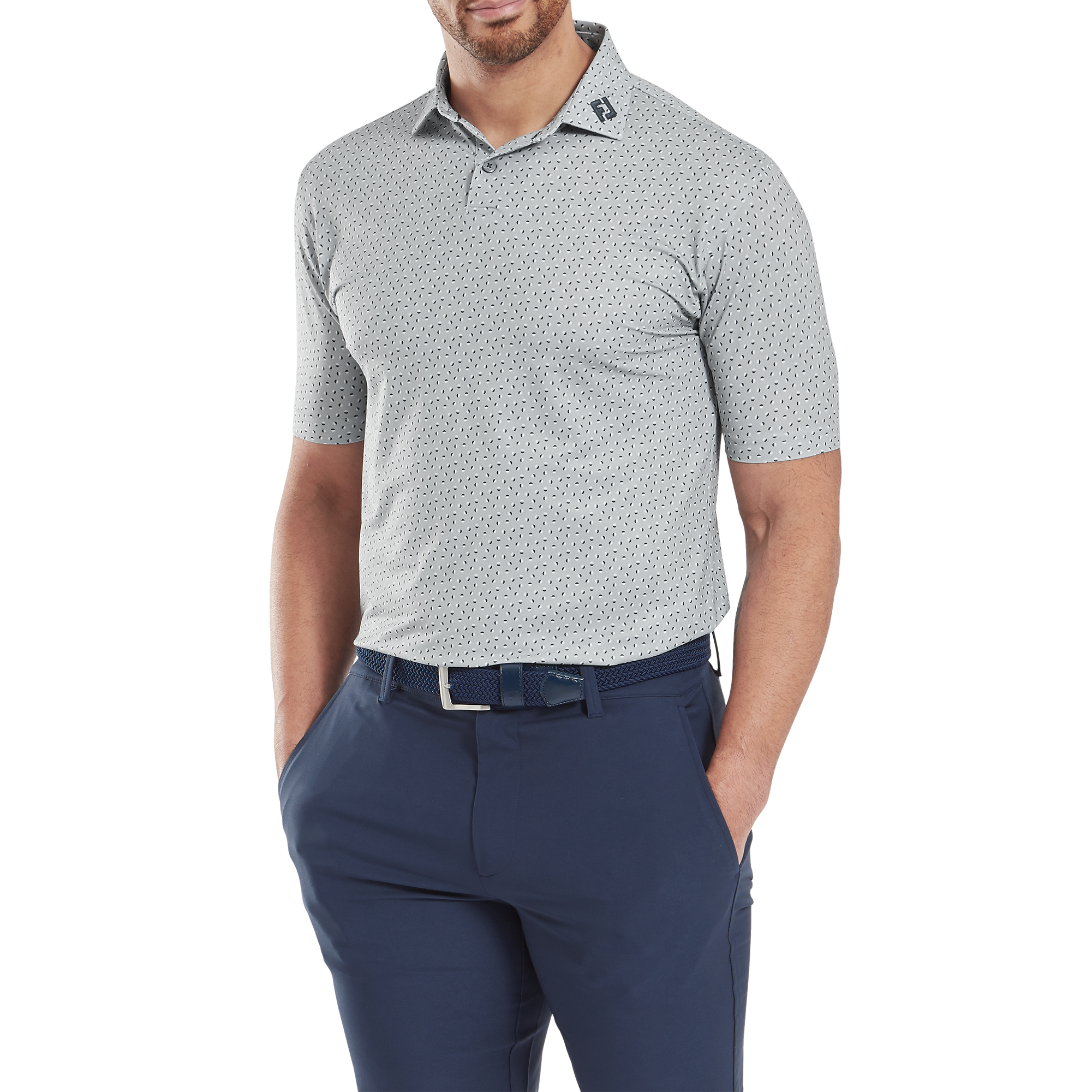 Polo piqu&eacute; imprim&eacute; g&eacute;lule