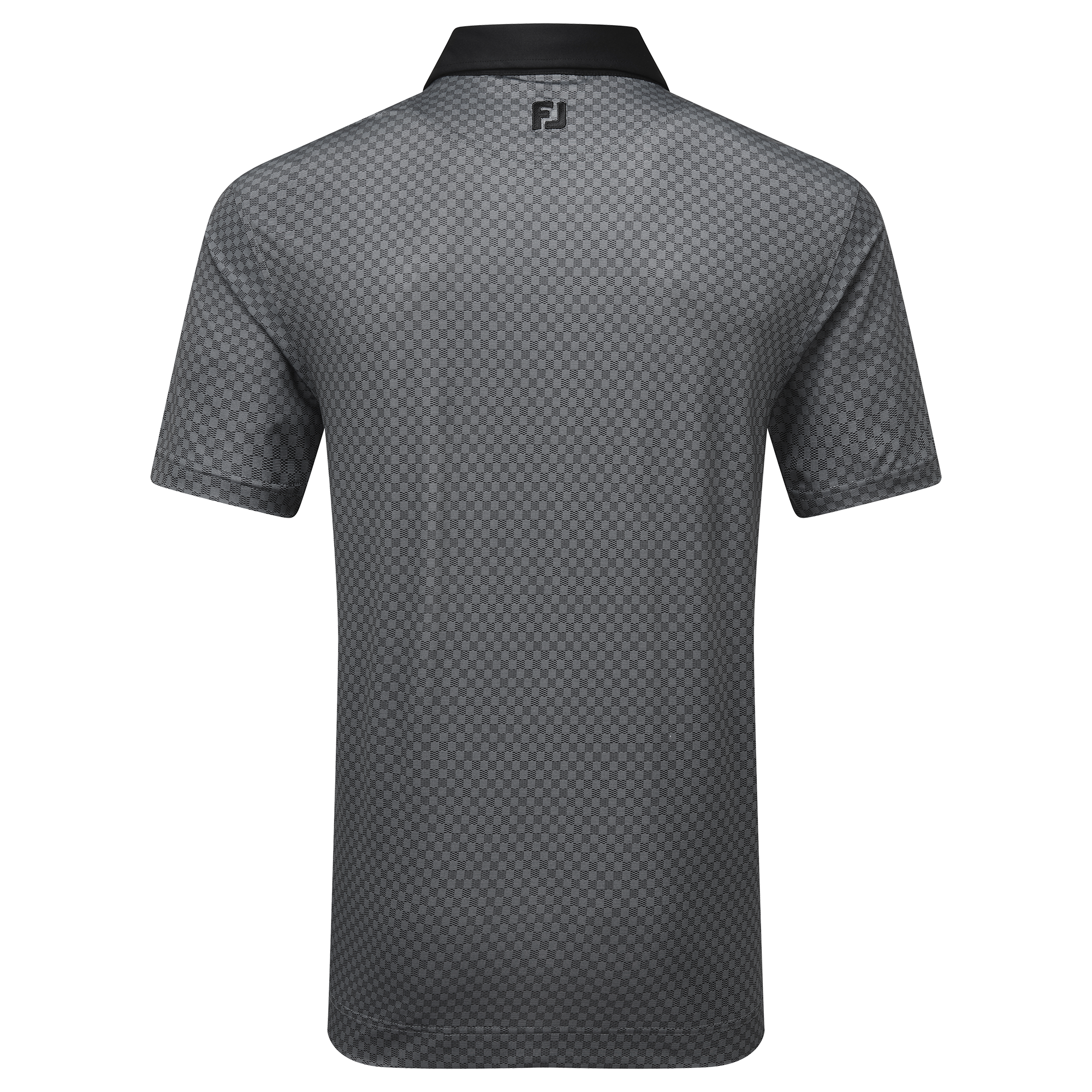 Polo en fil d'Ecosse imprim&eacute; damier