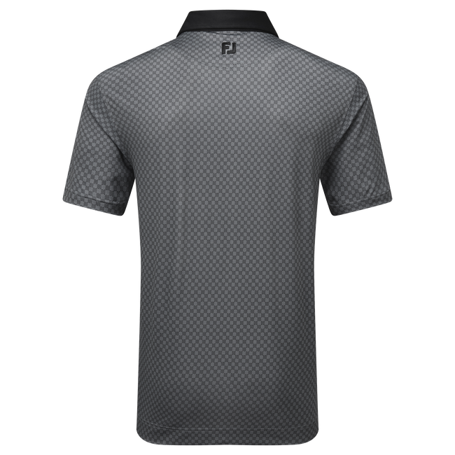 Polo en fil d'Ecosse imprimé damier