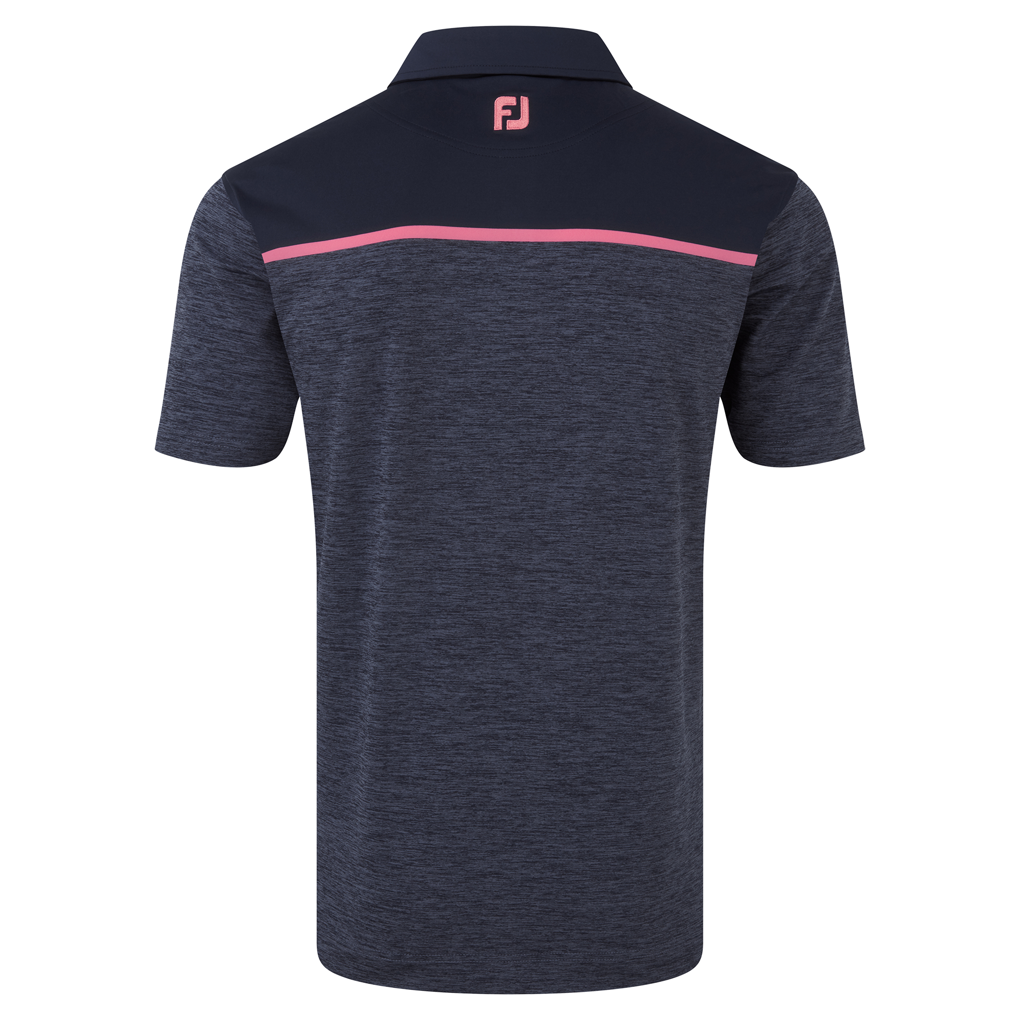 Polo en Fil d'Ecosse avec blocs &agrave; motif Space Dye