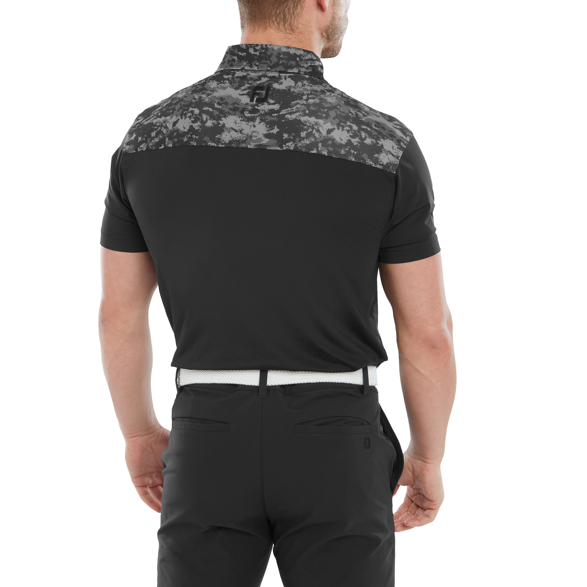 Polo imprim&eacute; Camouflage sur col et &eacute;paules