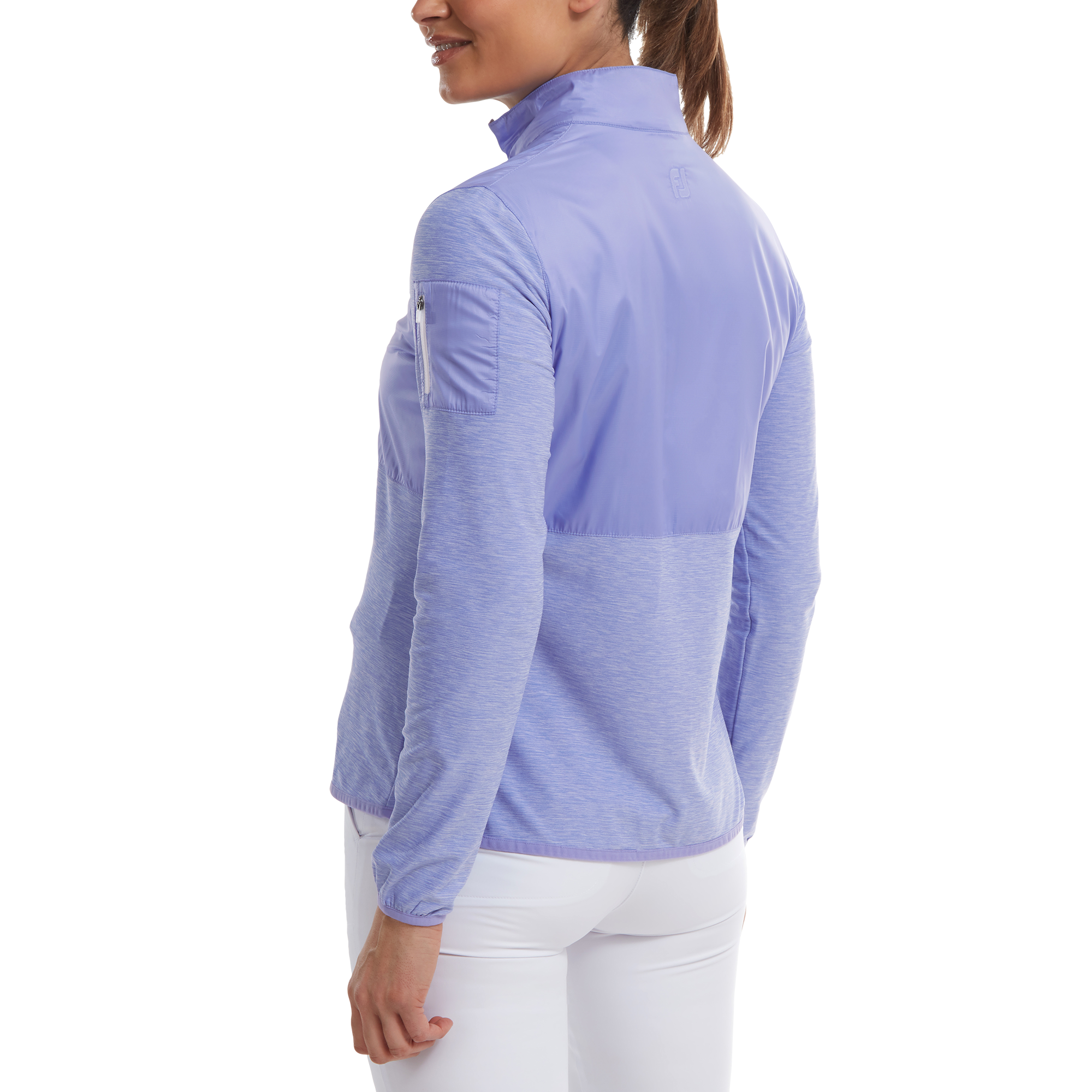 Pullover Full-Zip &agrave; motif Space Dye