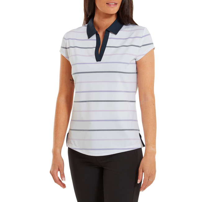 Polo Jacquard œil d'oiseau à rayures