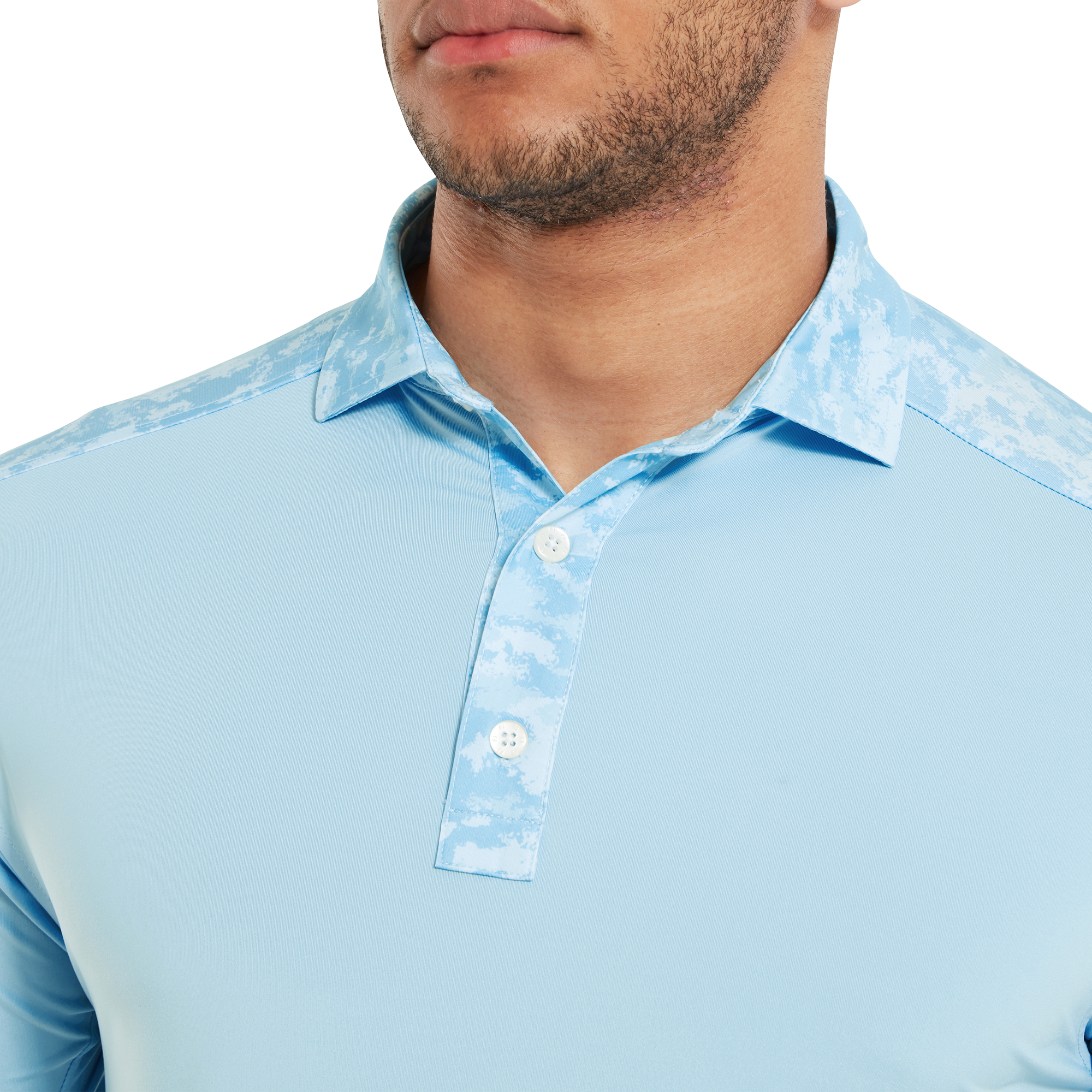 Polo imprim&eacute; Camouflage sur col et &eacute;paules