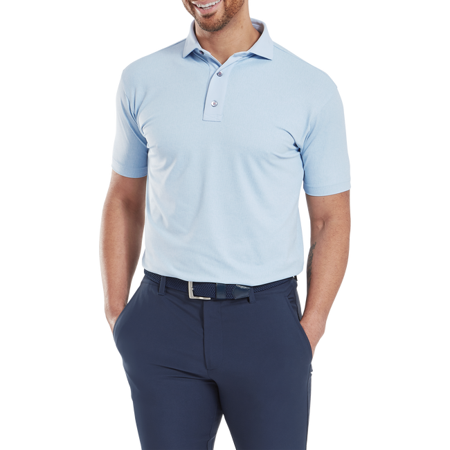 Polo en fil d'Ecosse impression texturée