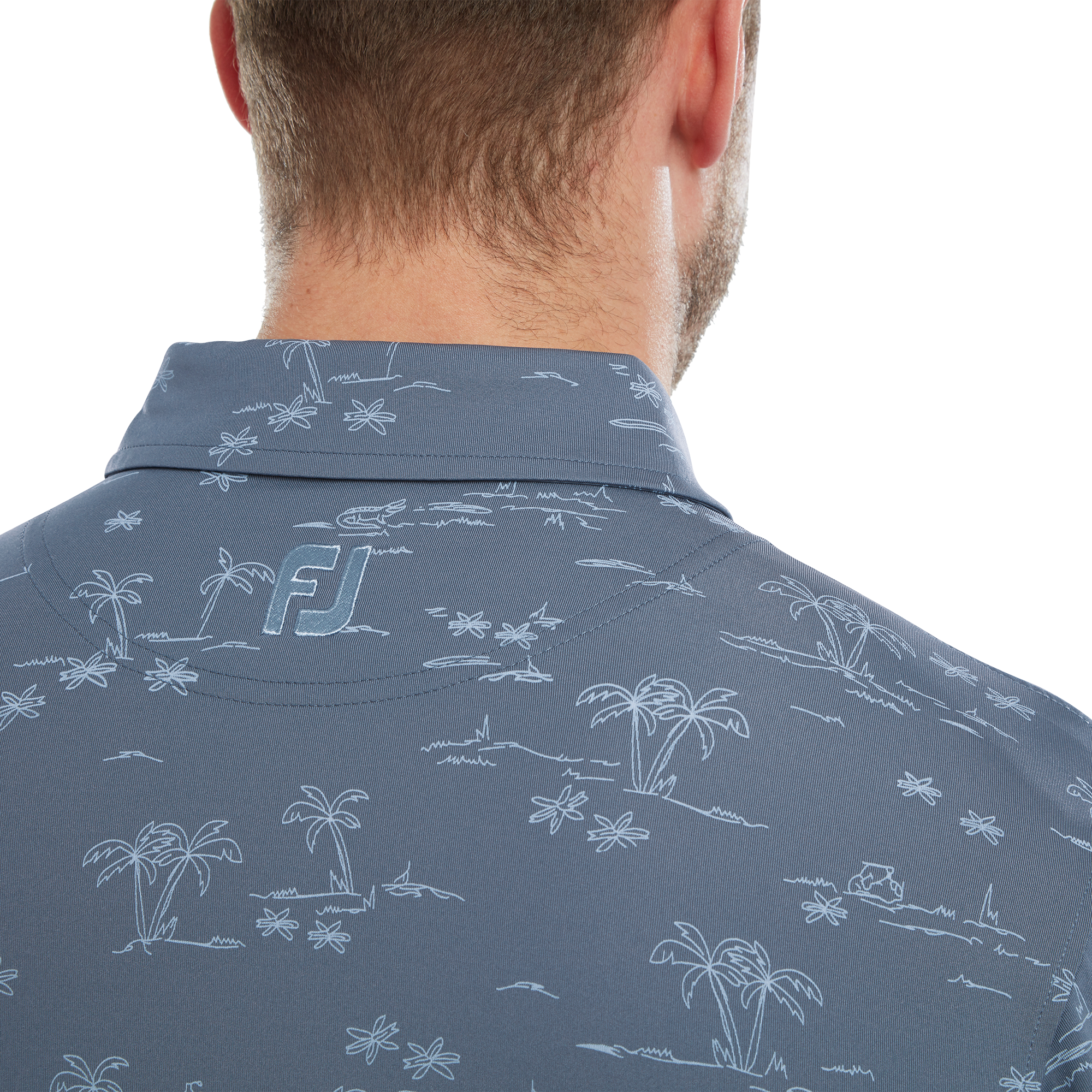 Polo en Fil d'Ecosse imprim&eacute;s Tropic golf