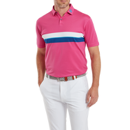 Polo piqué avec double bandes sur poitrine