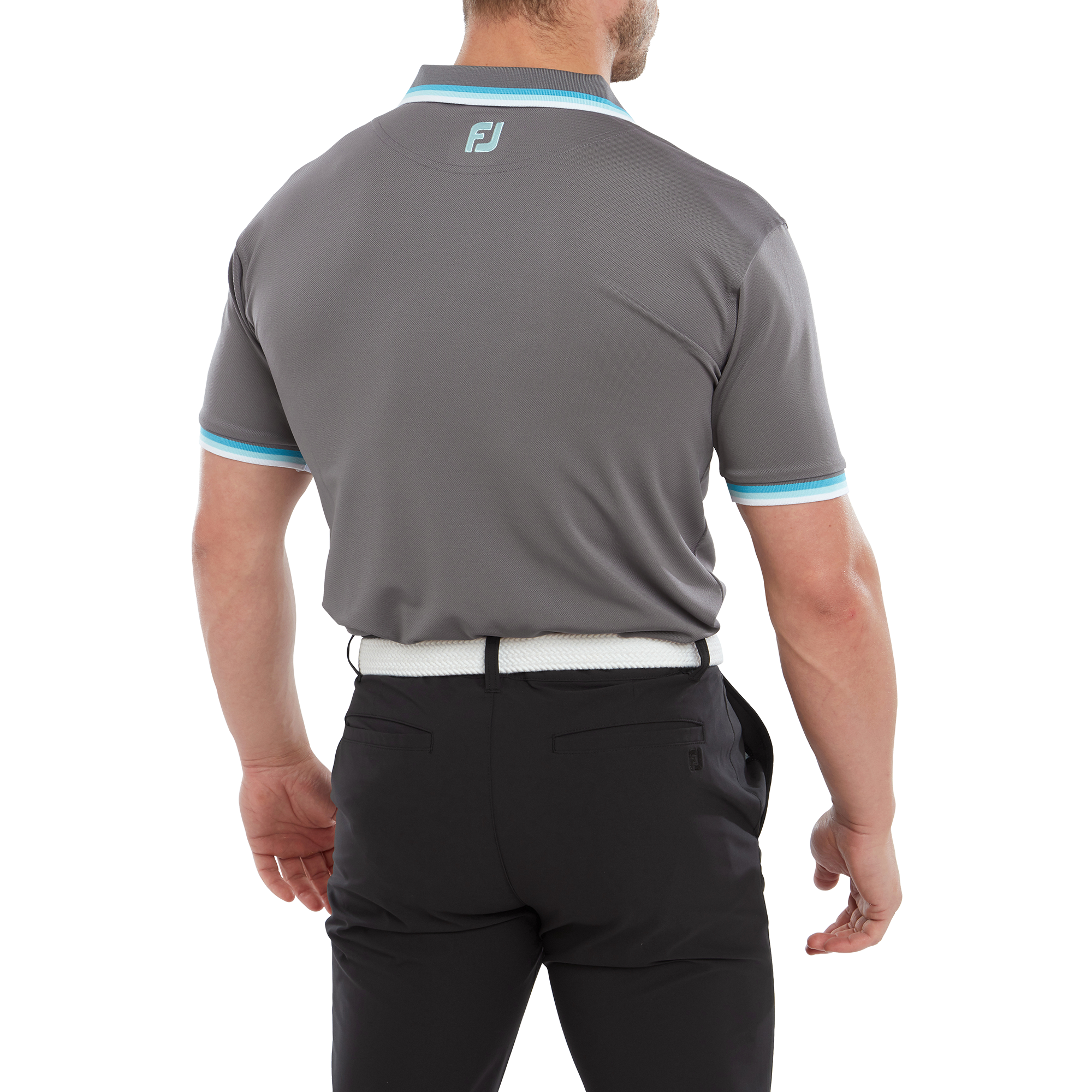 Polo uni avec d&eacute;tails sur le col et les manches