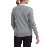 Wollmischpullover mit V-Ausschnitt