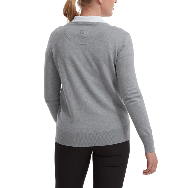 Wollmischpullover mit V-Ausschnitt