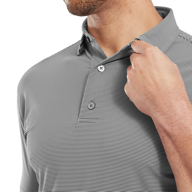 Polo en fil d'Ecosse à micro rayures