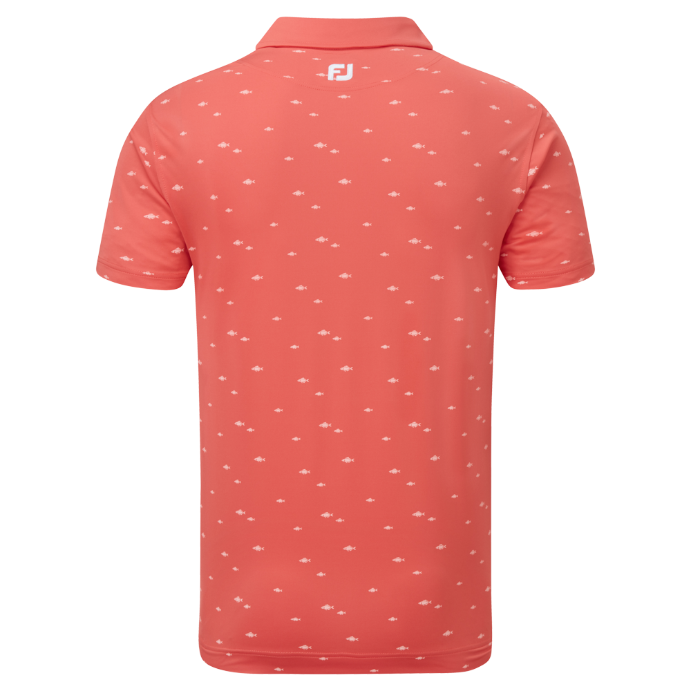 Polo en Fil d'Ecosse imprim&eacute;s poissons