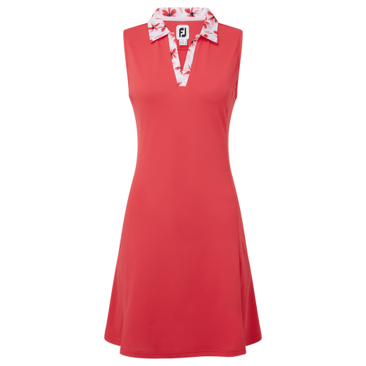 Robe avec encolure fleurie