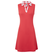 Robe avec encolure fleurie