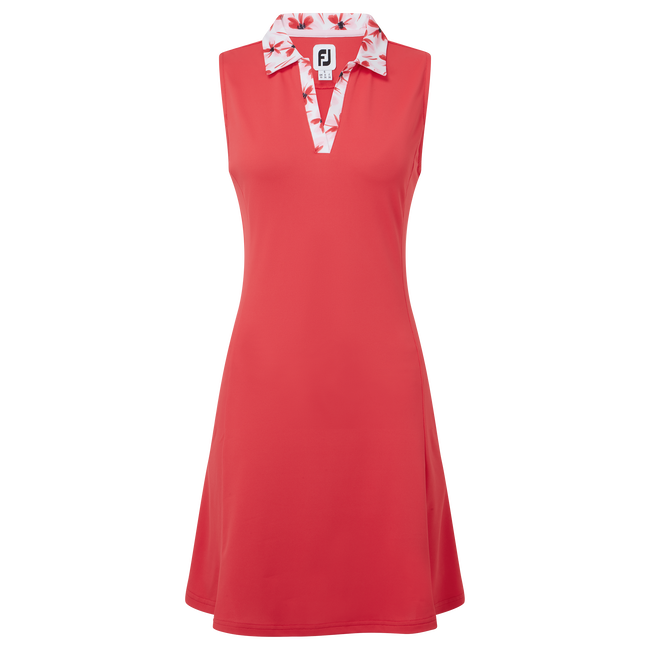 Robe avec encolure fleurie